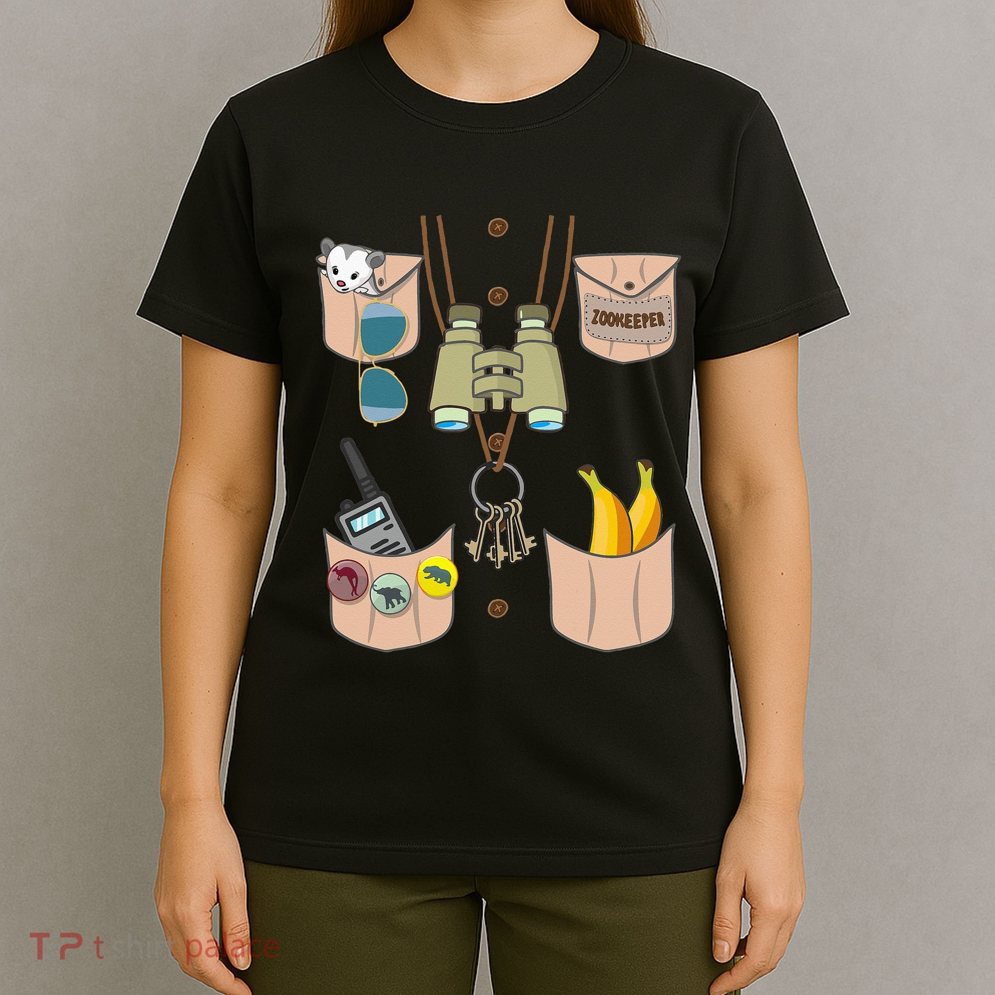 Zoo Keeper Costume Funny Halloween Zookeeper T-Shirt