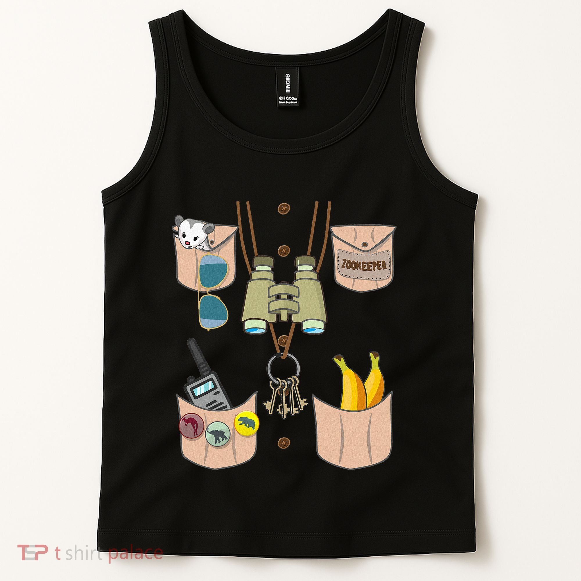 Zoo Keeper Costume Funny Halloween Zookeeper Tank Top