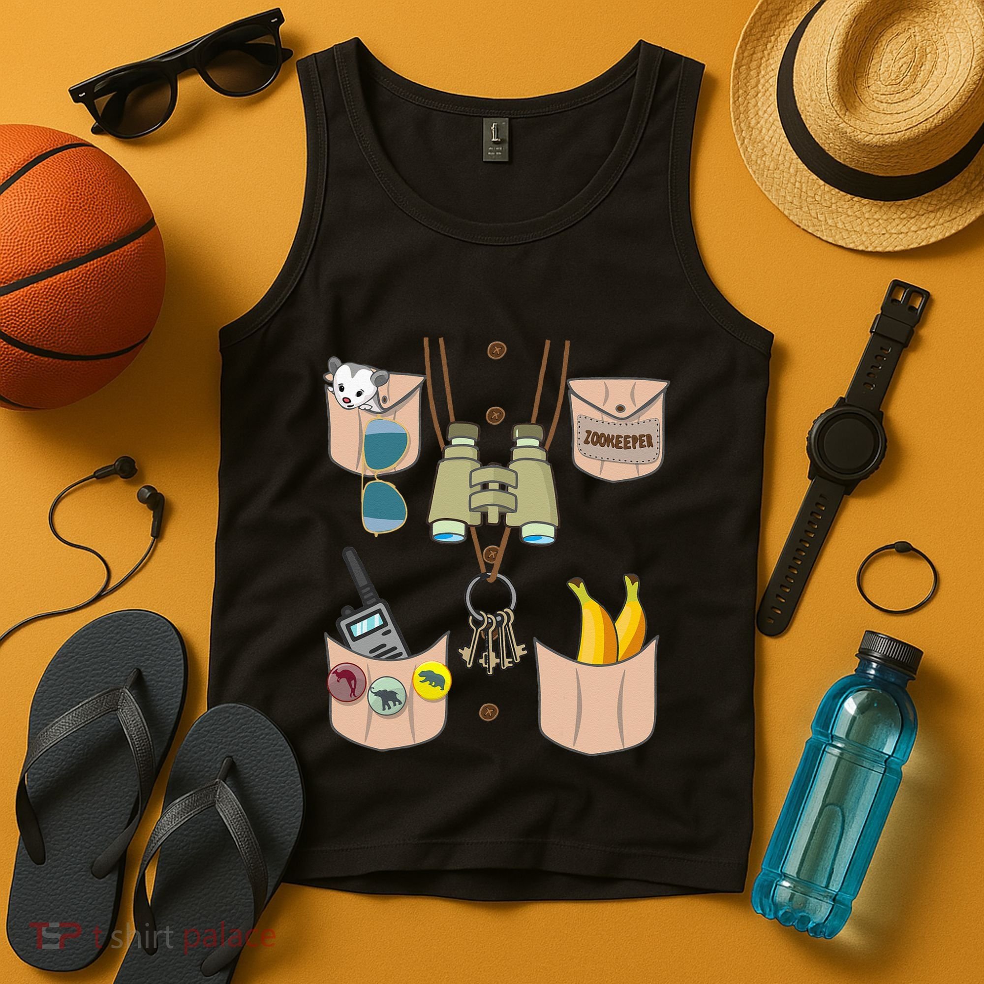 Zoo Keeper Costume Funny Halloween Zookeeper Tank Top