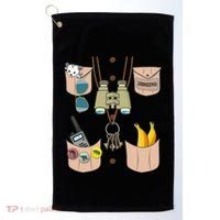Zoo Keeper Costume Funny Halloween Zookeeper Golf Towel thumb 0