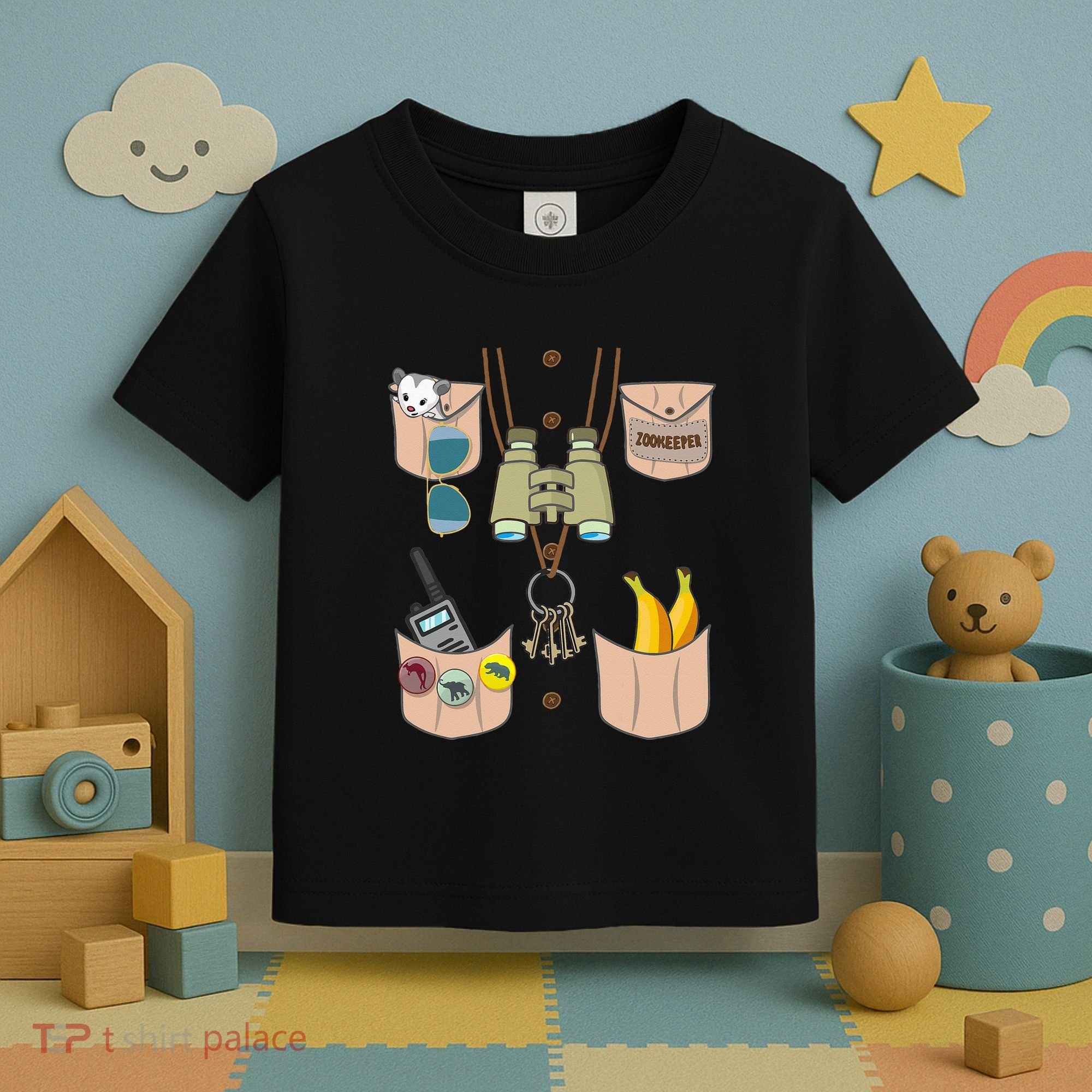 Zoo Keeper Costume Funny Halloween Zookeeper Toddler T-Shirt