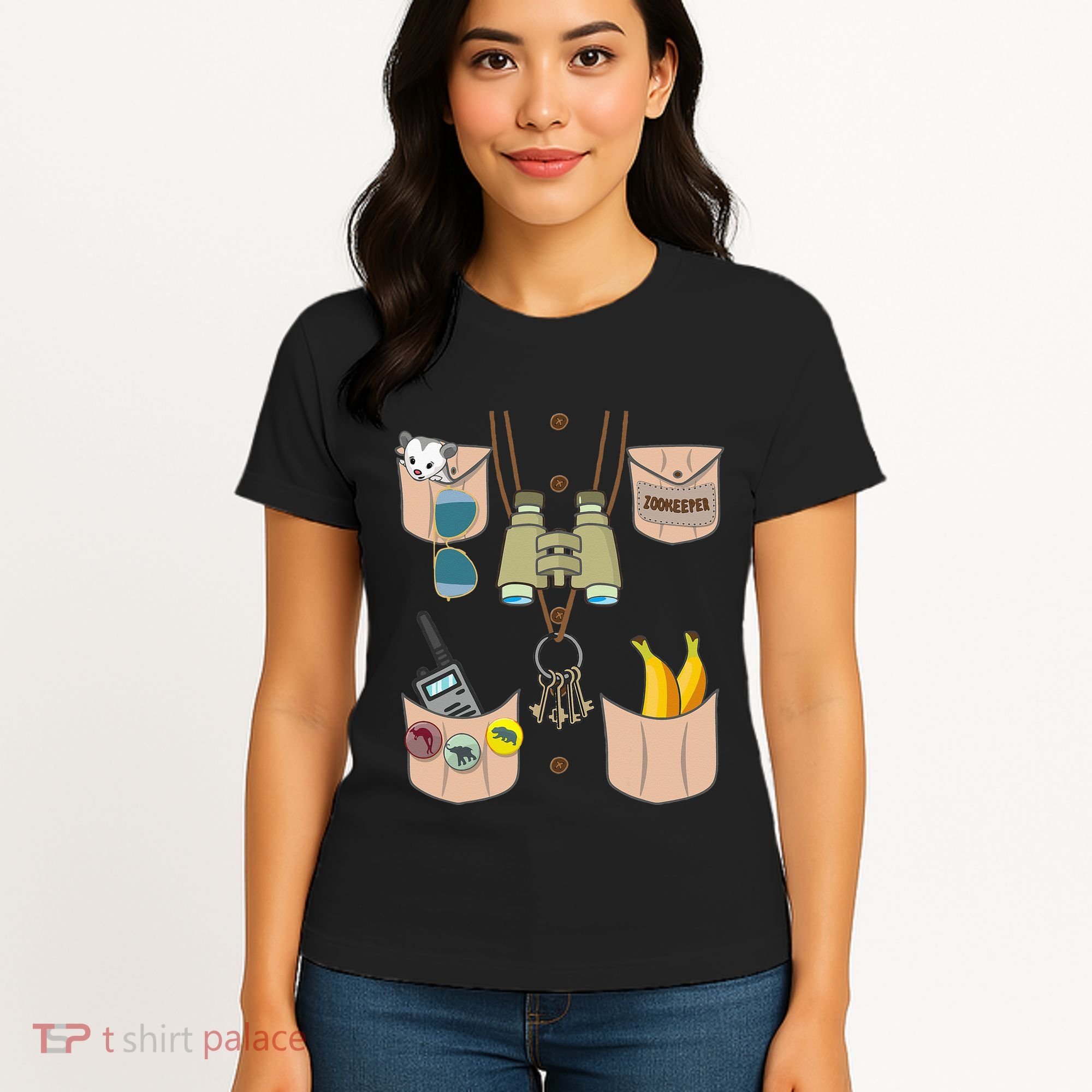 Zoo Keeper Costume Funny Halloween Zookeeper Women's T-Shirt