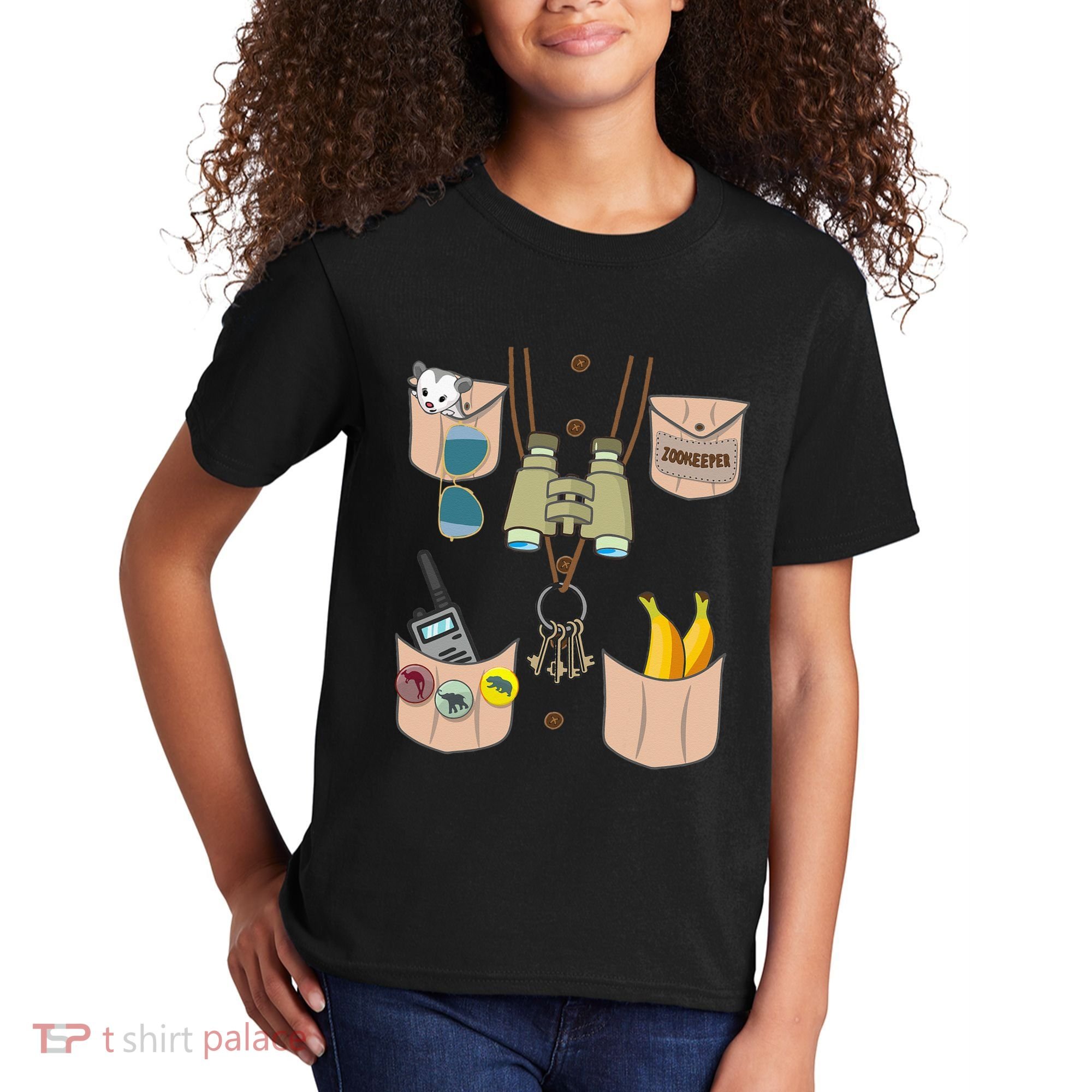 Zoo Keeper Costume Funny Halloween Zookeeper Kids T-Shirt