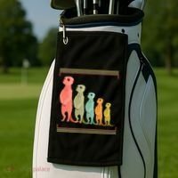 Zoo Keeper Cute Zoo Animal Gift Meerkat Golf Towel thumb 2
