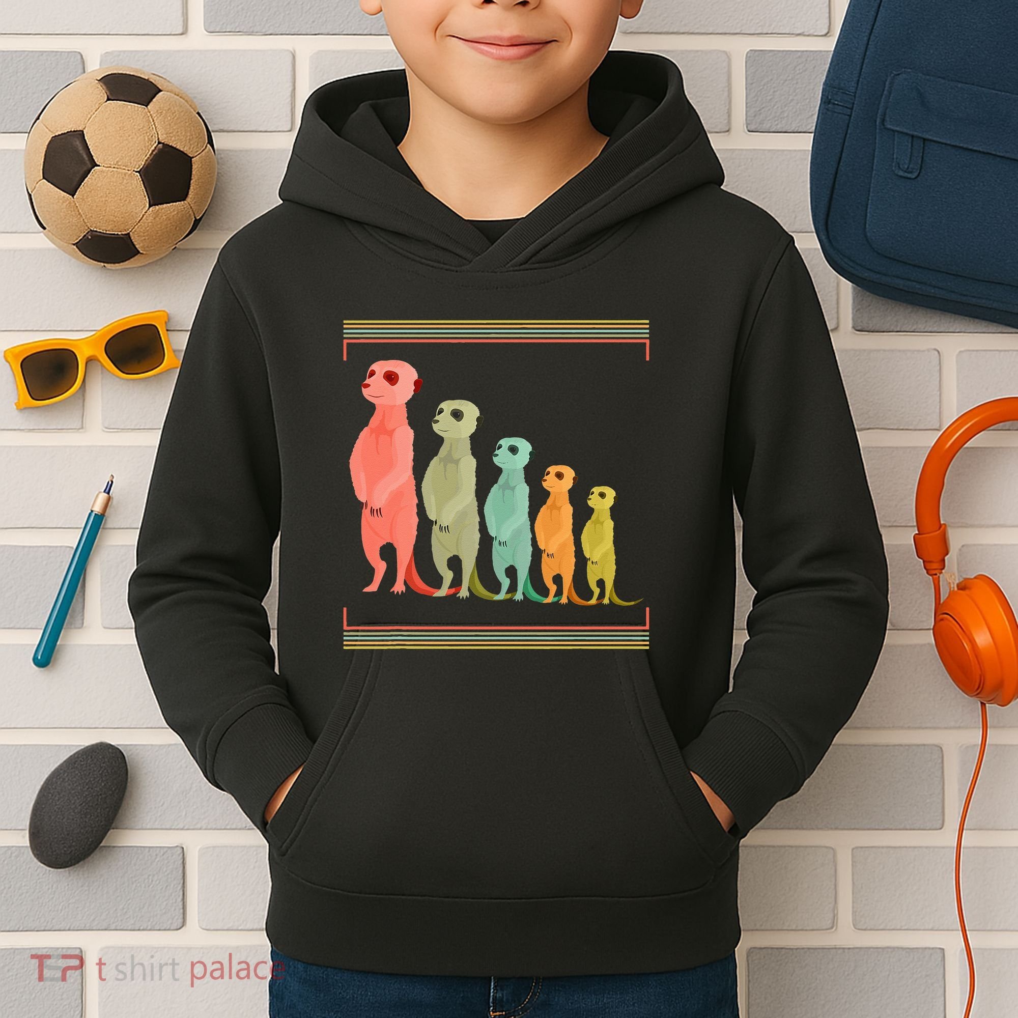Zoo Keeper Cute Zoo Animal Gift Meerkat Kids Hoodie