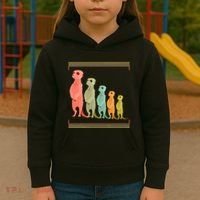 Zoo Keeper Cute Zoo Animal Gift Meerkat Kids Hoodie thumb 3