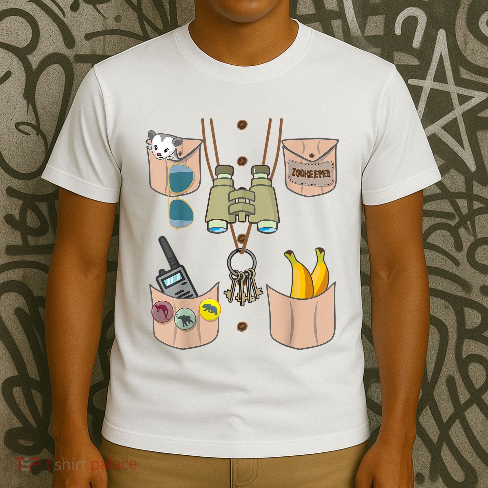 Zoo Keeper Costume Funny Halloween Boy Girls Zookeeper T-Shirt