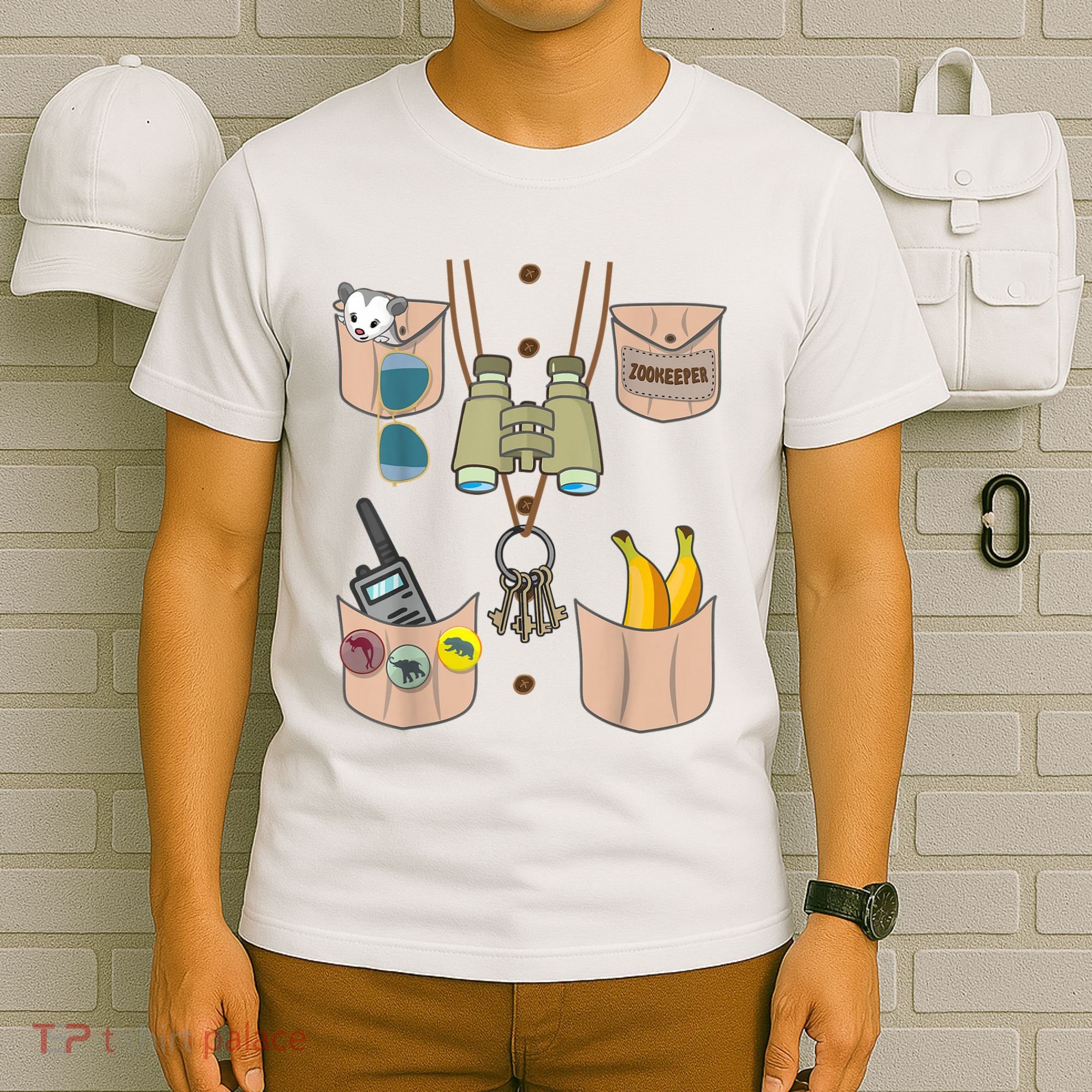 Zoo Keeper Costume Funny Halloween Boy Girls Zookeeper T-Shirt