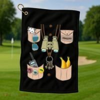 Zoo Keeper Costume Funny Halloween Zookeeper Golf Towel thumb 1