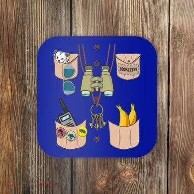 Zoo Keeper Costume Funny Halloween Zookeeper Coaster