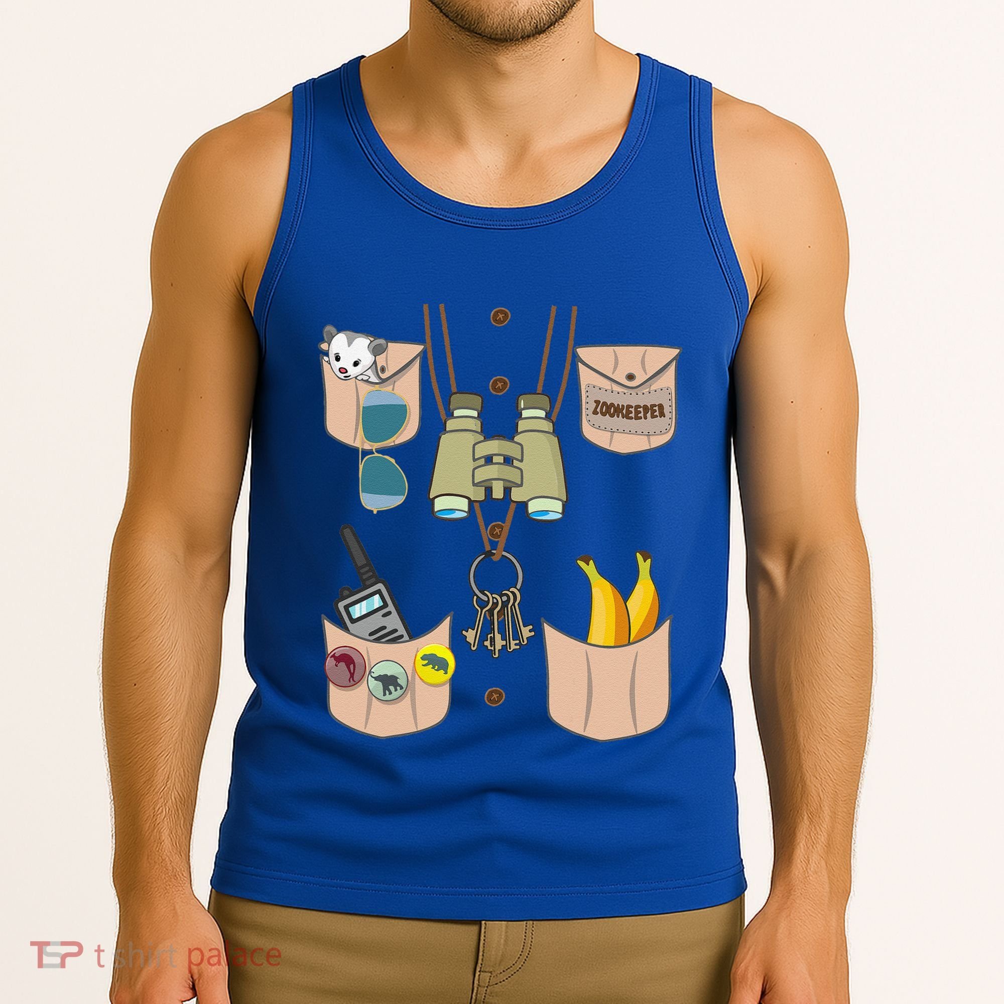 Zoo Keeper Costume Funny Halloween Zookeeper Tank Top