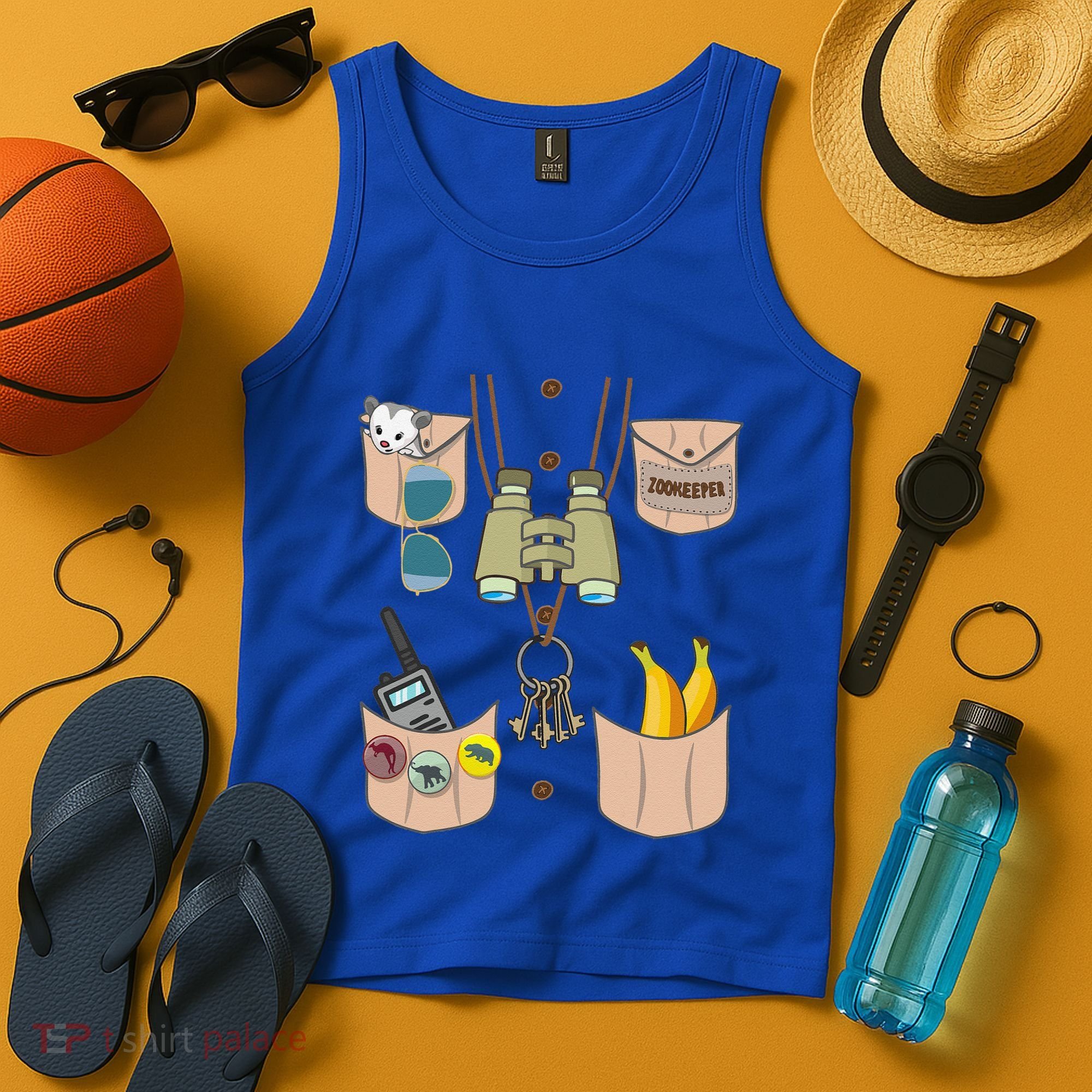 Zoo Keeper Costume Funny Halloween Zookeeper Tank Top