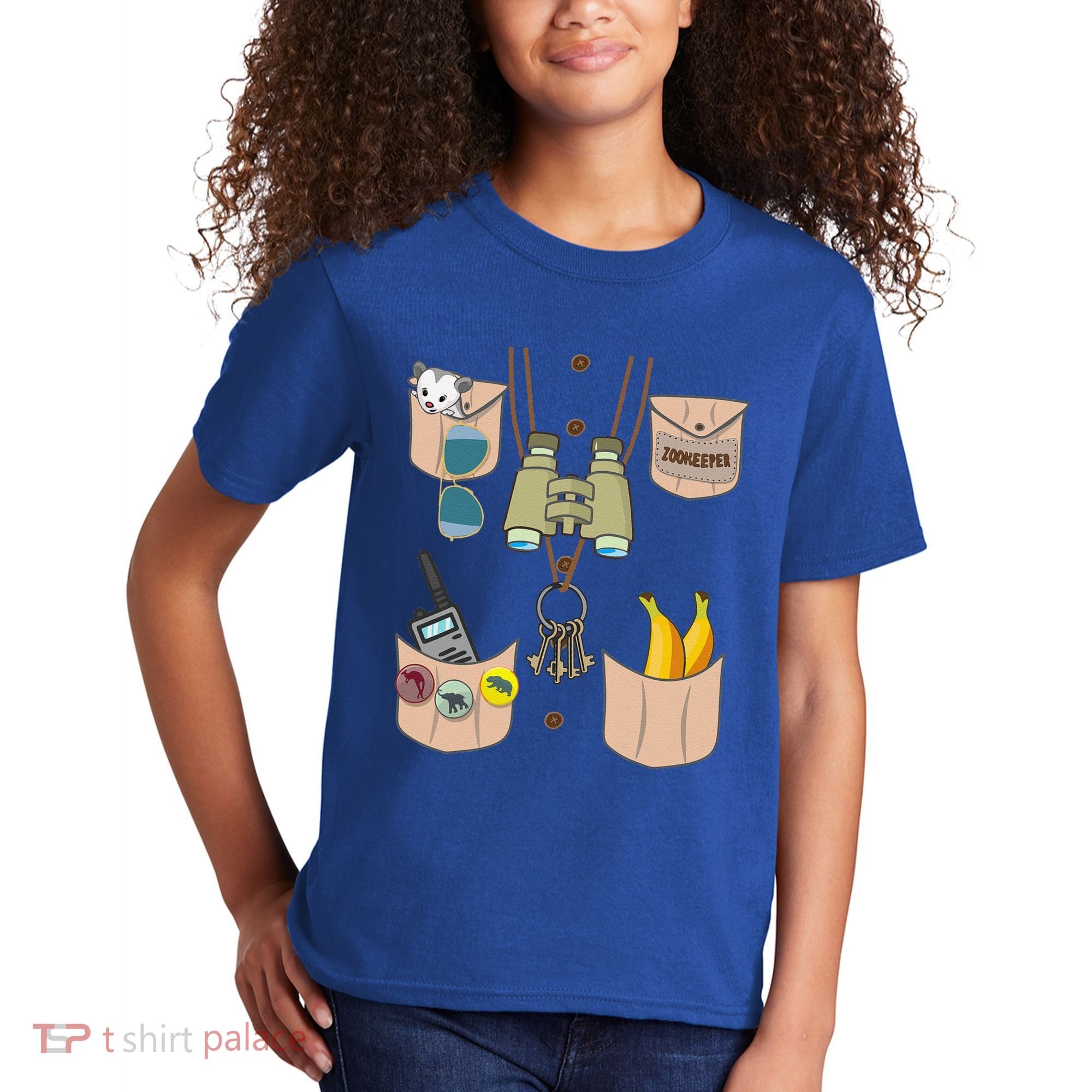 Zoo Keeper Costume Funny Halloween Zookeeper Kids T-Shirt