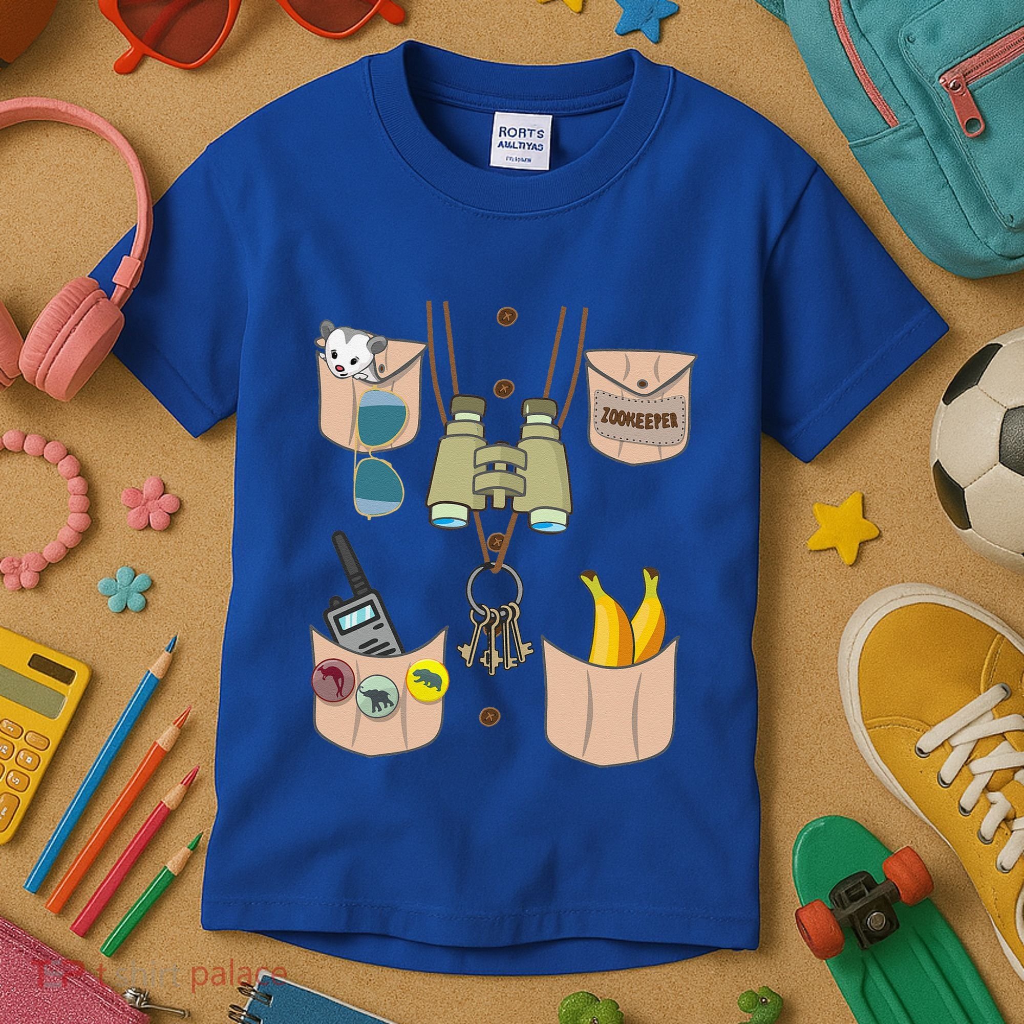 Zoo Keeper Costume Funny Halloween Zookeeper Kids T-Shirt