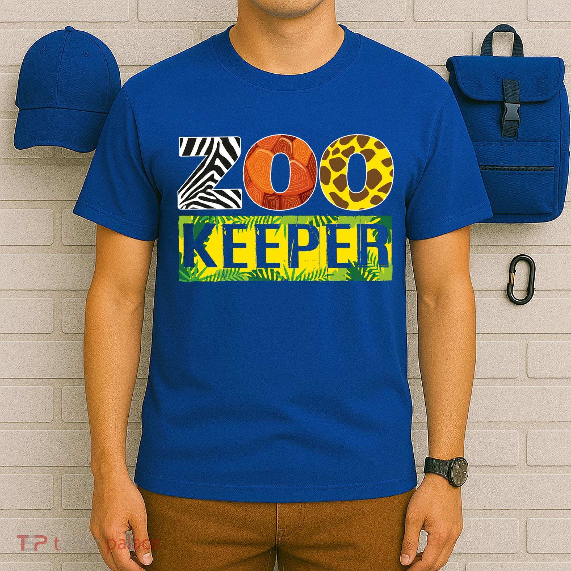 Zoo Keeper Costume Adult Halloween Party Safari Zookeeper Funny Gift T-Shirt