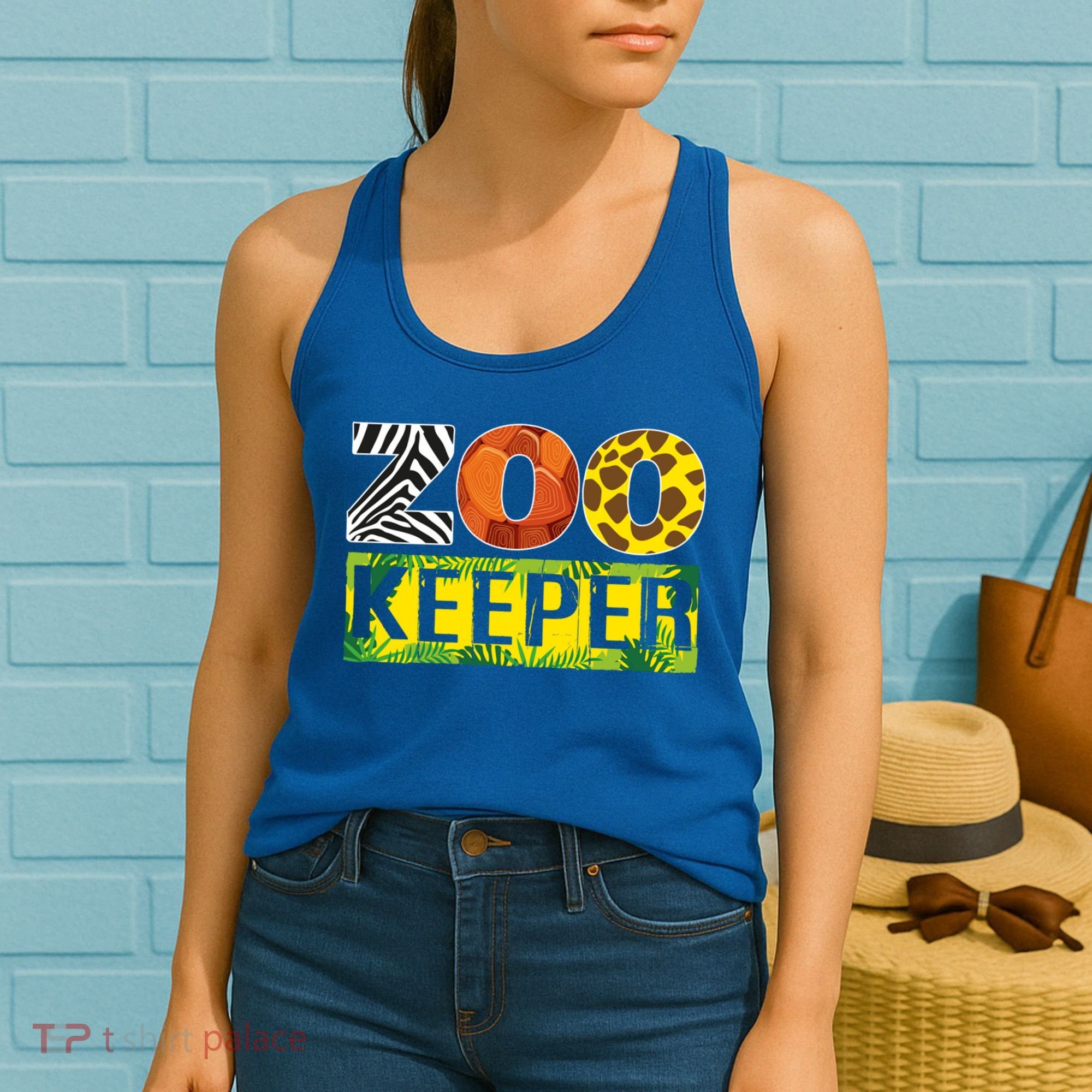 Zoo Keeper Costume Adult Halloween Party Safari Zookeeper Funny Gift Women's Tank Top