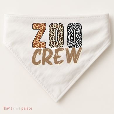 Zoo Keeper Crew Funny Gift USA-Made Doggie Bandana