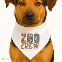 Zoo Keeper Crew Funny Gift USA-Made Doggie Bandana thumb 1