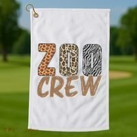 Zoo Keeper Crew Funny Gift Golf Towel thumb 1