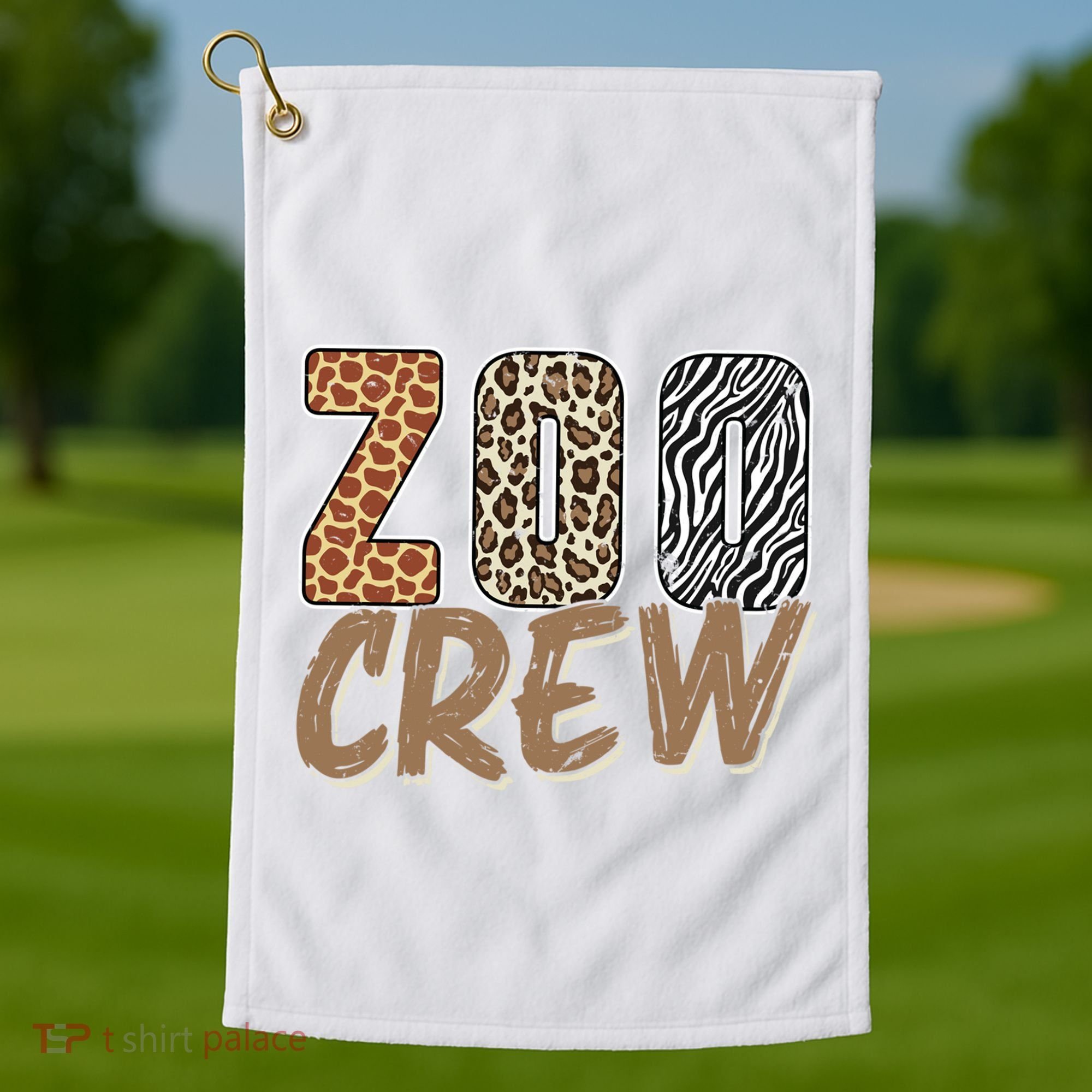Zoo Keeper Crew Funny Gift Golf Towel