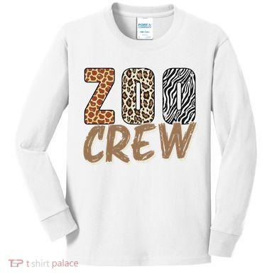 Zoo Keeper Crew Funny Gift Kids Long Sleeve Shirt