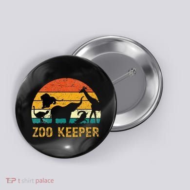 Zoo Keeper Funny Halloween Costume Button