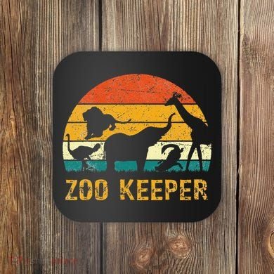 Zoo Keeper Funny Halloween Costume Coaster