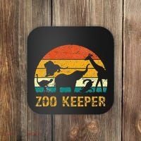 Zoo Keeper Funny Halloween Costume Coaster thumb 0