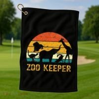 Zoo Keeper Funny Halloween Costume Golf Towel thumb 1