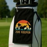 Zoo Keeper Funny Halloween Costume Golf Towel thumb 2