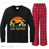 Zoo Keeper Funny Halloween Costume Kids Long Sleeve Plaid Pajama Set thumb 0