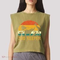 Zoo Keeper Funny Halloween Costume Garment-Dyed Women's Muscle Tee thumb 2