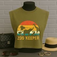 Zoo Keeper Funny Halloween Costume Garment-Dyed Women's Muscle Tee thumb 3