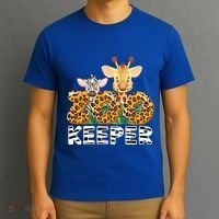 Zoo Keeper Funny Jungle Safari Wild Print Savanna Matching Cute Gift T-Shirt thumb 3