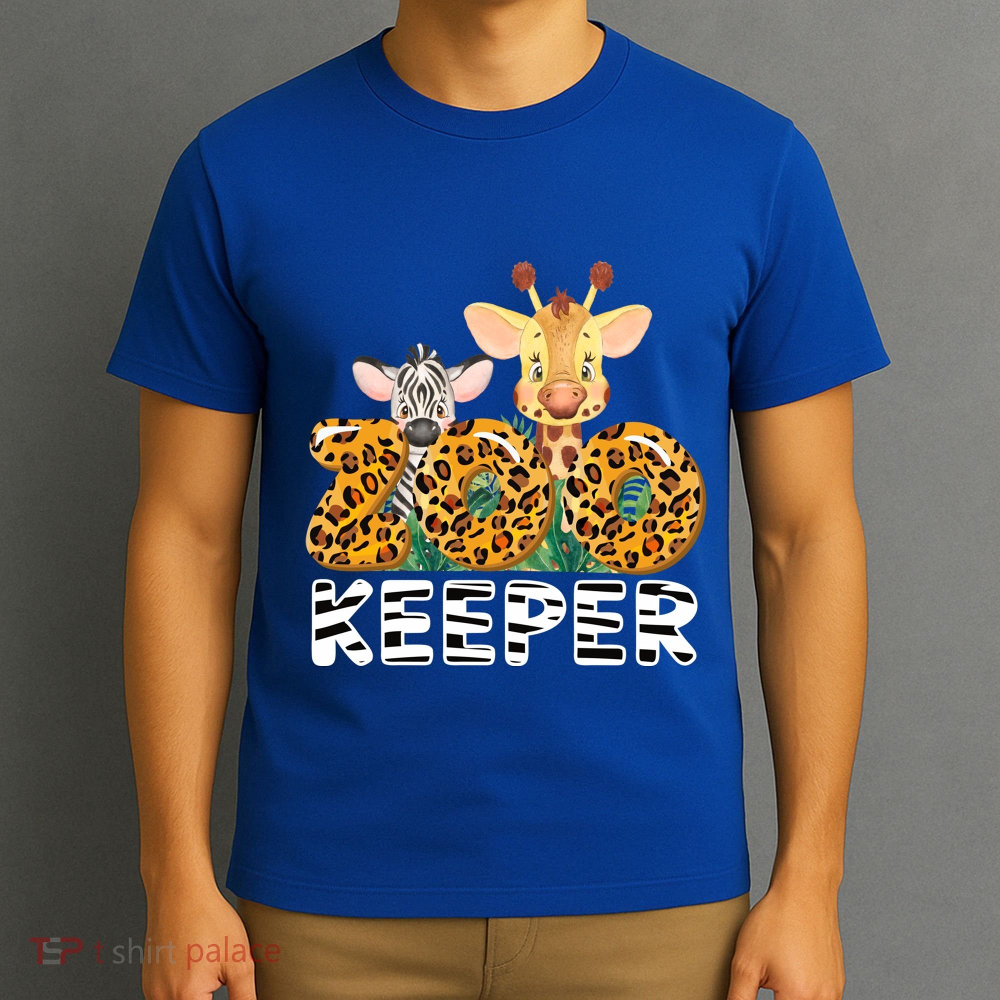 Zoo Keeper Funny Jungle Safari Wild Print Savanna Matching Cute Gift T-Shirt