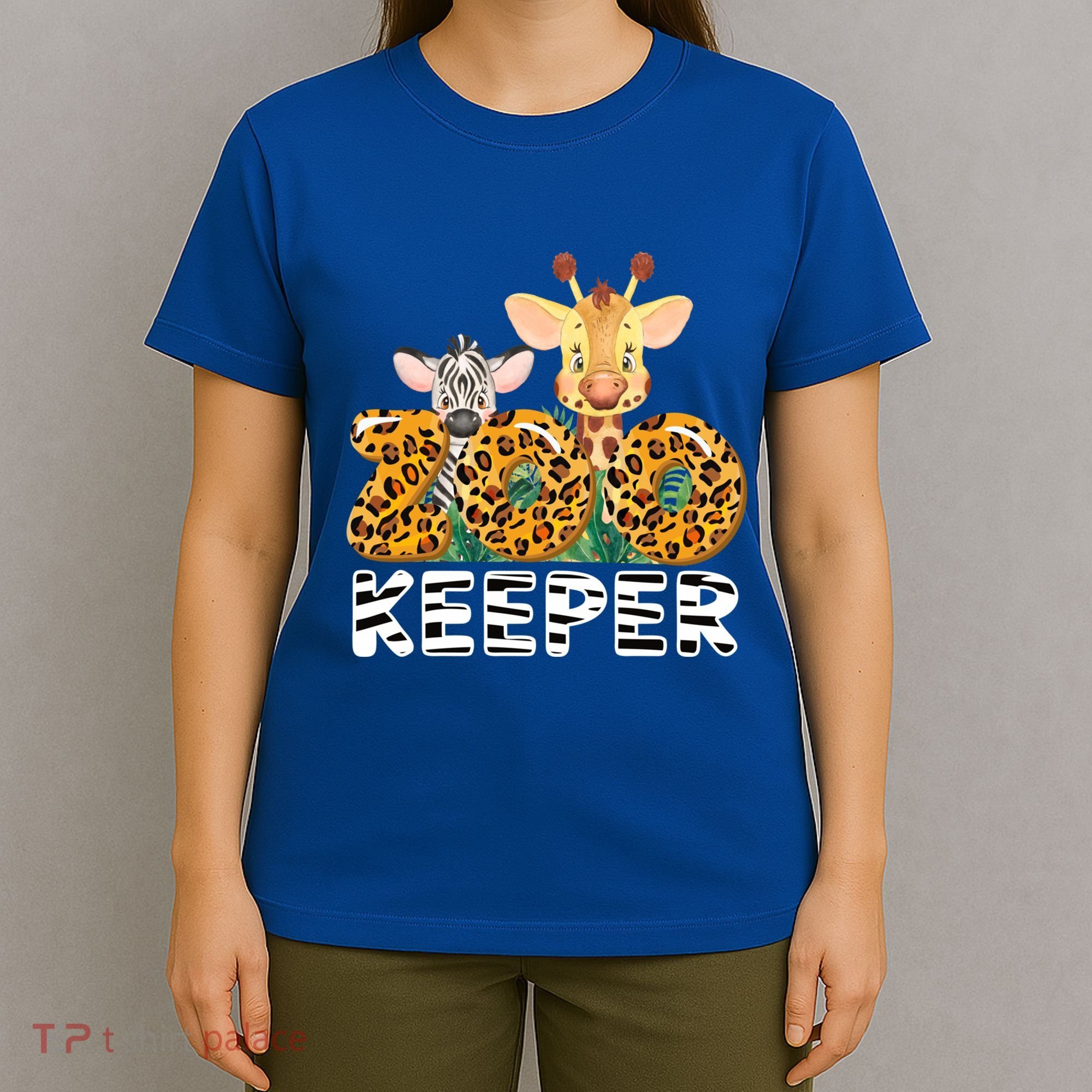 Zoo Keeper Funny Jungle Safari Wild Print Savanna Matching Cute Gift T-Shirt