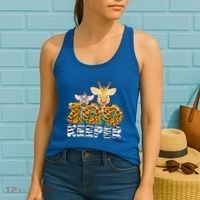 Zoo Keeper Funny Jungle Safari Wild Print Savanna Matching Cute Gift Women's Tank Top thumb 2