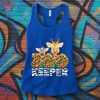 Zoo Keeper Funny Jungle Safari Wild Print Savanna Matching Cute Gift Women's Tank Top thumb 3