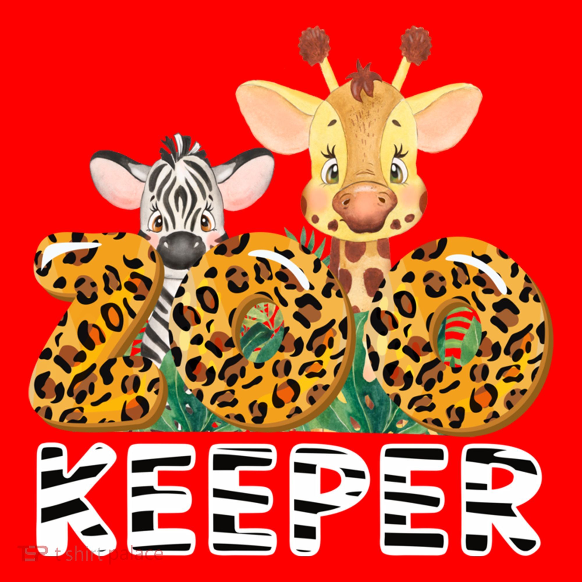 Zoo Keeper Funny Jungle Safari Wild Print Savanna Matching Cute Gift Santa Hat
