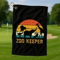 Zoo Keeper Funny Halloween Costume Golf Towel thumb 1