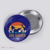 Zoo Keeper Funny Halloween Costume Button thumb 0