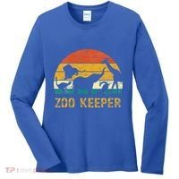 Zoo Keeper Funny Halloween Costume Women's Long Sleeve Shirt thumb 0
