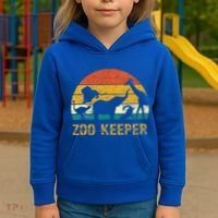Zoo Keeper Funny Halloween Costume Kids Hoodie thumb 3