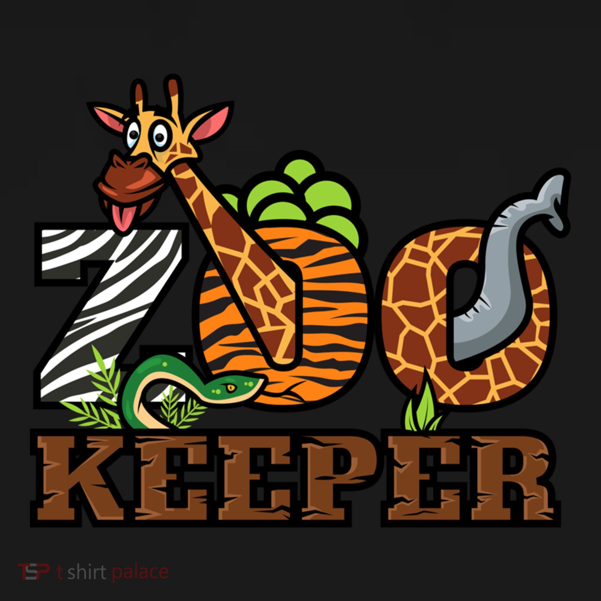 Zoo Keeper Funny Jungle Safari Animal Lover Gift Meaningful Gift USA-Made Doggie Bandana