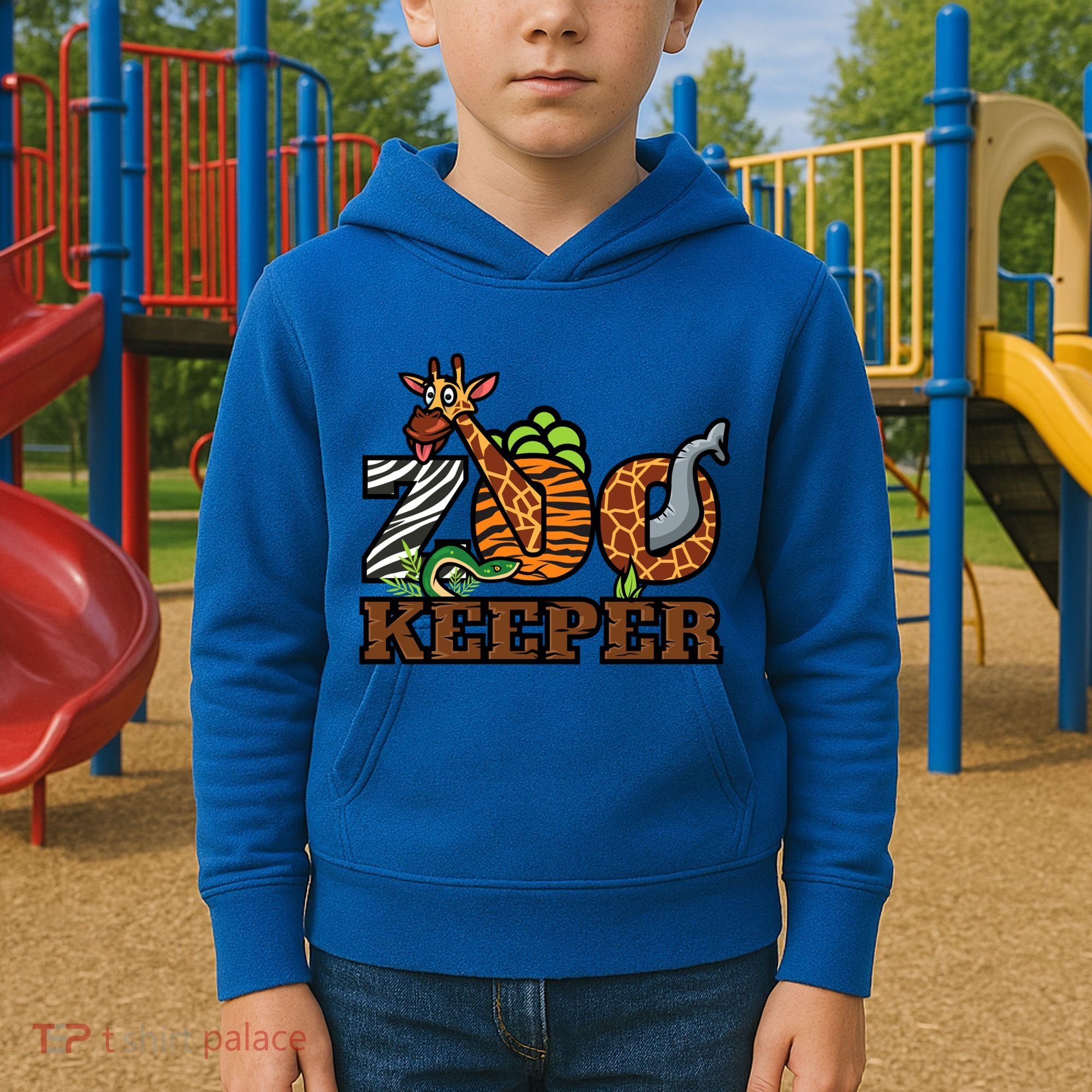 Zoo Keeper Funny Jungle Safari Animal Lover Gift Meaningful Gift Kids Hoodie