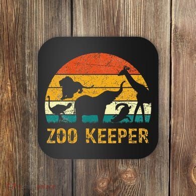 Zoo Keeper Funny Halloween Costume Coaster