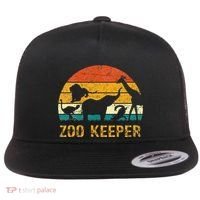 Zoo Keeper Funny Halloween Costume Flat Bill Trucker Hat thumb 0