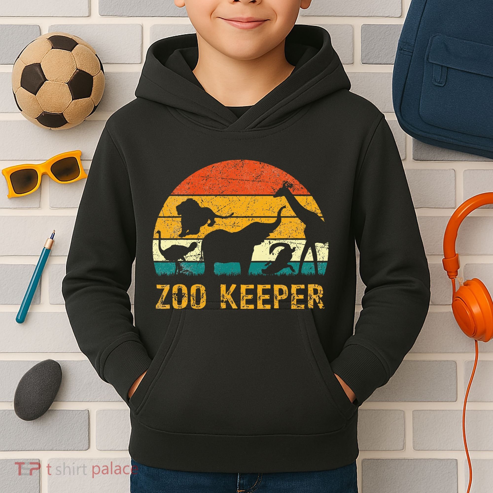 Zoo Keeper Funny Halloween Costume Kids Hoodie
