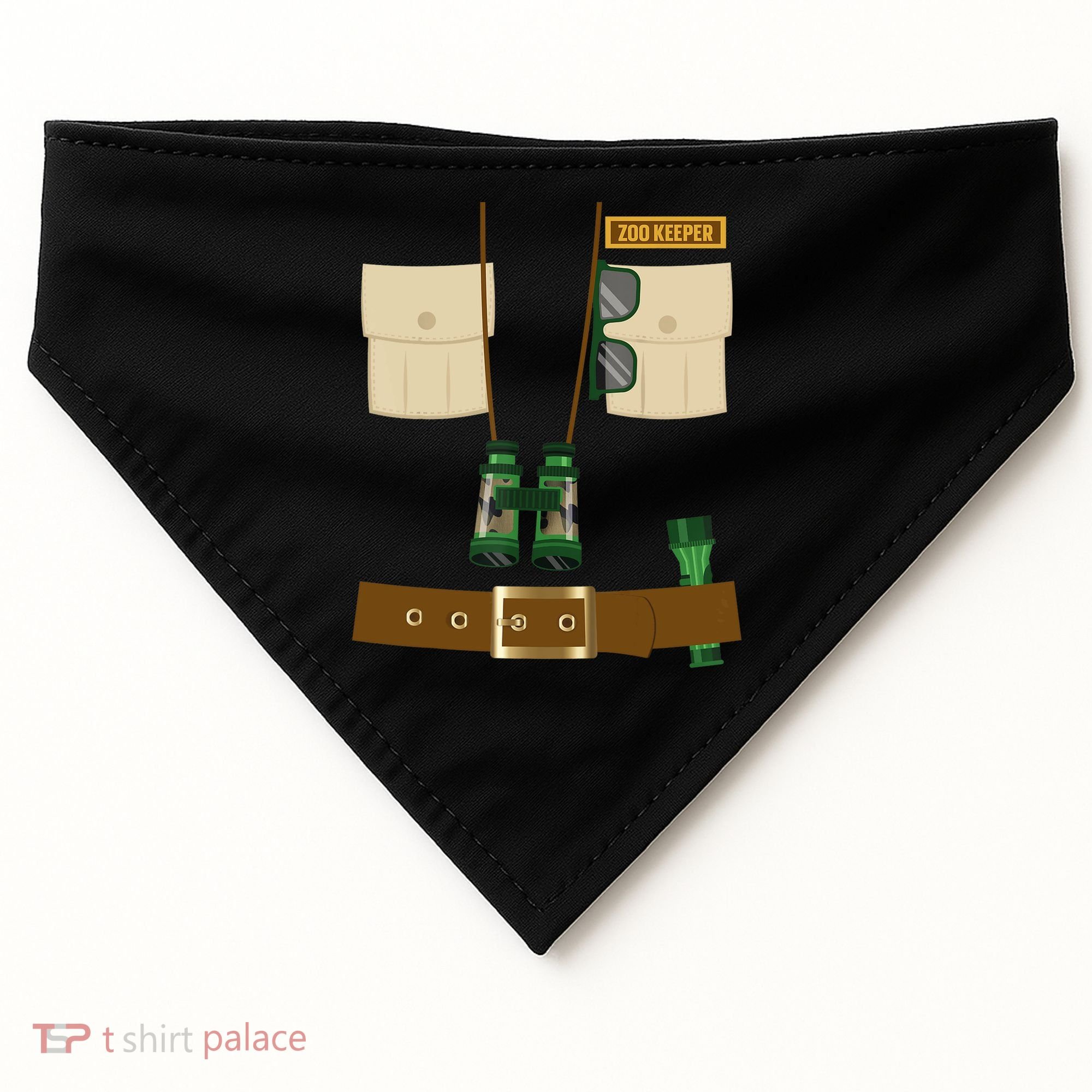 Zoo Keeper Halloween Costume Diy Gift Jungle Safari Explorer Gift USA-Made Doggie Bandana