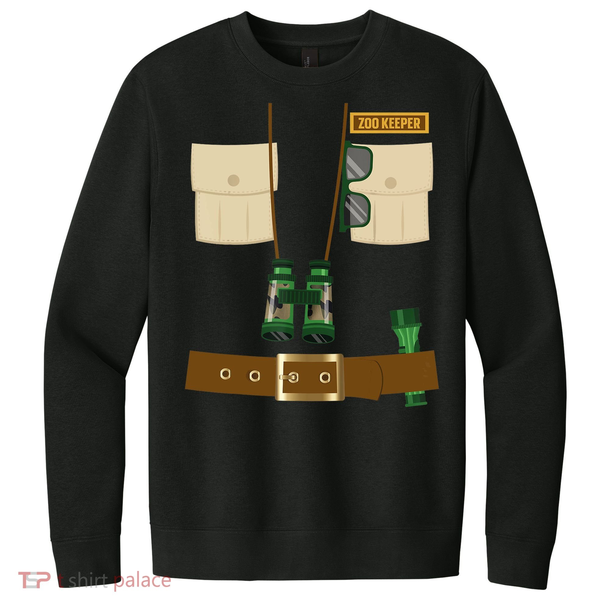 Zoo Keeper Halloween Costume Diy Gift Jungle Safari Explorer Gift V.I.T. Fleece Crew Sweatshirt